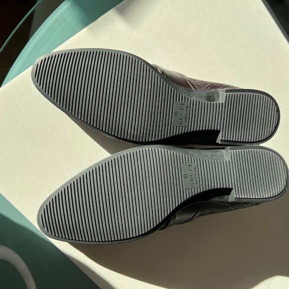 Gucci ”Lux Diamonte” Monogram Leather Loafers. Cocoa Brown. Men’s US Size 9 - Picture 6 of 11